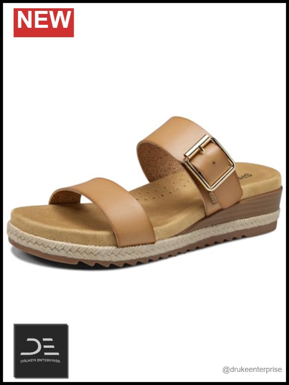 Microfiber Fabric Flat Sandals with Arch Support - Comfortable Walking Sandals